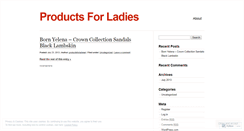 Desktop Screenshot of productsforladiesel.wordpress.com