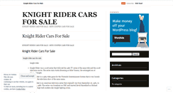Desktop Screenshot of knightridercarsforsalemqji.wordpress.com