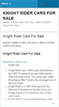 Mobile Screenshot of knightridercarsforsalemqji.wordpress.com