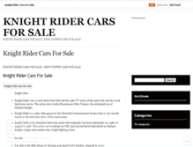 Tablet Screenshot of knightridercarsforsalemqji.wordpress.com