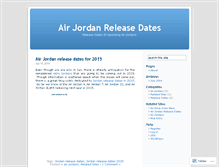 Tablet Screenshot of airjordanreleasedates.wordpress.com