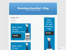 Tablet Screenshot of brandmerchandise.wordpress.com