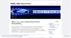 Desktop Screenshot of obieetricks.wordpress.com