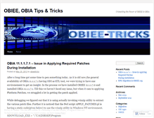 Tablet Screenshot of obieetricks.wordpress.com