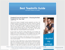 Tablet Screenshot of besttreadmillsguide.wordpress.com