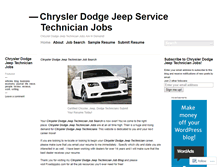 Tablet Screenshot of chryslerdodgejeeptechnicianjobs.wordpress.com