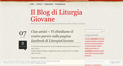 Desktop Screenshot of blogliturgiagiovane.wordpress.com