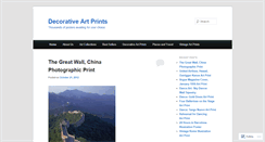 Desktop Screenshot of decorativeartprints.wordpress.com