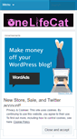 Mobile Screenshot of onelifecat.wordpress.com