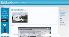 Desktop Screenshot of fiatducatomotorhome.wordpress.com