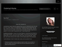 Tablet Screenshot of ponderingandmusing.wordpress.com