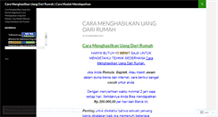 Desktop Screenshot of caramenghasilkanuangdarirumah.wordpress.com