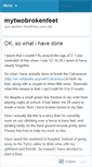 Mobile Screenshot of mytwobrokenfeet.wordpress.com
