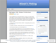 Tablet Screenshot of mileski.wordpress.com