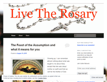 Tablet Screenshot of livetherosary.wordpress.com