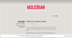 Desktop Screenshot of mslizbian.wordpress.com