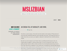 Tablet Screenshot of mslizbian.wordpress.com