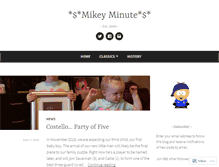 Tablet Screenshot of mikeyminute.wordpress.com