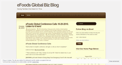 Desktop Screenshot of myefoodsglobal.wordpress.com