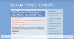 Desktop Screenshot of forhomemattresses.wordpress.com