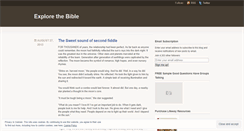 Desktop Screenshot of explorebible.wordpress.com