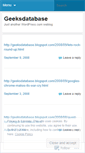 Mobile Screenshot of geeksdatabase.wordpress.com