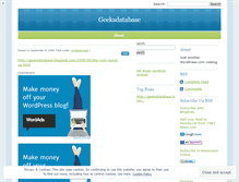 Tablet Screenshot of geeksdatabase.wordpress.com