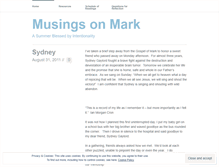 Tablet Screenshot of musingsonmark.wordpress.com