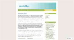 Desktop Screenshot of microfolklore.wordpress.com