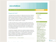 Tablet Screenshot of microfolklore.wordpress.com