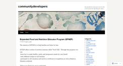Desktop Screenshot of communitydevelopers.wordpress.com