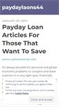 Mobile Screenshot of paydaylaons44.wordpress.com