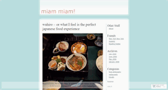 Desktop Screenshot of miammiam.wordpress.com