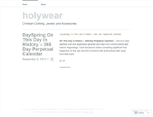 Tablet Screenshot of holywear.wordpress.com