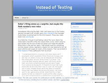 Tablet Screenshot of insteadoftexting.wordpress.com