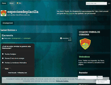 Tablet Screenshot of especiesdeplacilla.wordpress.com