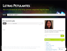 Tablet Screenshot of letraspetulantes.wordpress.com