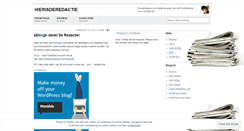 Desktop Screenshot of hierisderedactie.wordpress.com