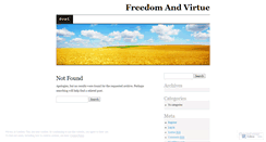 Desktop Screenshot of freedomandvirtue.wordpress.com