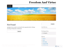 Tablet Screenshot of freedomandvirtue.wordpress.com