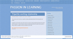 Desktop Screenshot of passioninlearning.wordpress.com