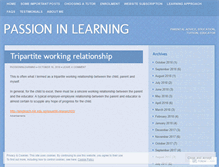 Tablet Screenshot of passioninlearning.wordpress.com