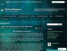 Tablet Screenshot of criticalpresence.wordpress.com