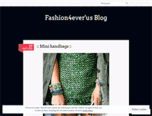 Tablet Screenshot of fashion4everus.wordpress.com