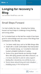Mobile Screenshot of longingforrecovery.wordpress.com