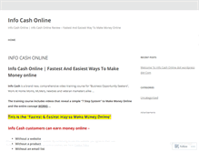 Tablet Screenshot of infocashonline.wordpress.com
