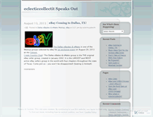 Tablet Screenshot of eclecticcollectit.wordpress.com