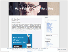 Tablet Screenshot of markfoleybass.wordpress.com