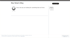Desktop Screenshot of maxnolan.wordpress.com