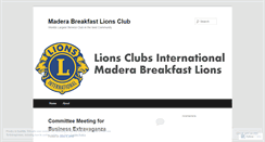 Desktop Screenshot of maderabreakfastlions.wordpress.com